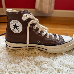 Converse Brown High-Top Sneakers with Canvas Upper
